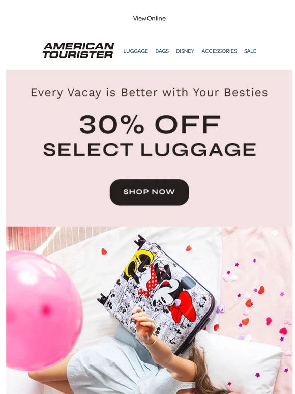 Pack and Go with 30% Off Select Luggage