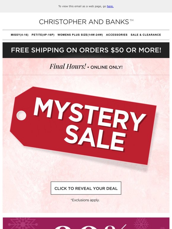 Get A Clue🔍 Shop Mystery Sale!