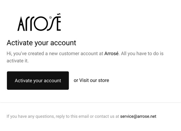 Customer account activation