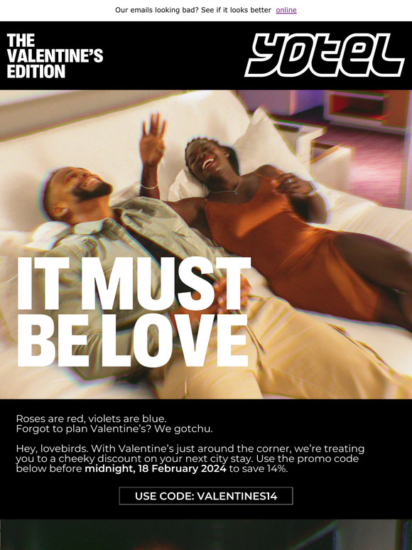FALL IN LOVE WITH YOTEL WITH 14% OFF