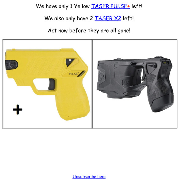 Get the Last Yellow TASER Pulse+