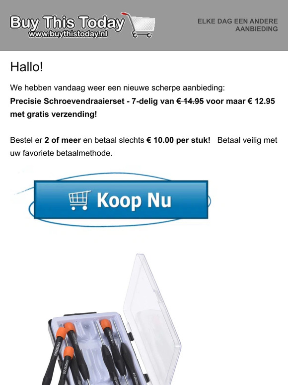 Nieuwsbrief van Buythistoday