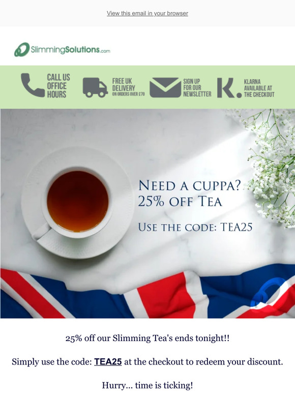 25% off tea... ☕