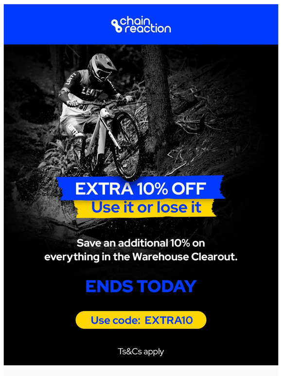 EXTRA10 ends today