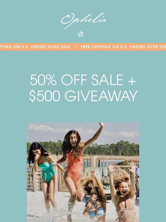 50% OFF SALE + $500 GIVEAWAY ✨