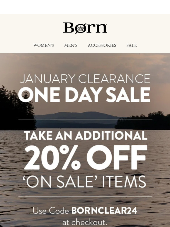 One day clearance sale starts NOW! 😮
