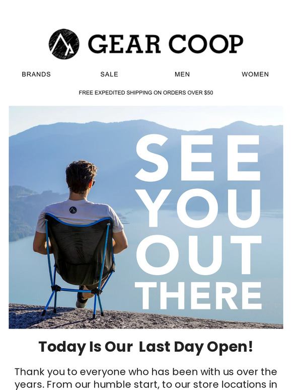 Gear Coop Closes For Good Today, 80% Off Everything