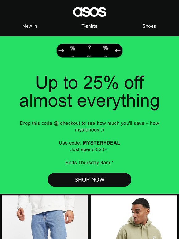 Up to 25% off almost everything 🪄