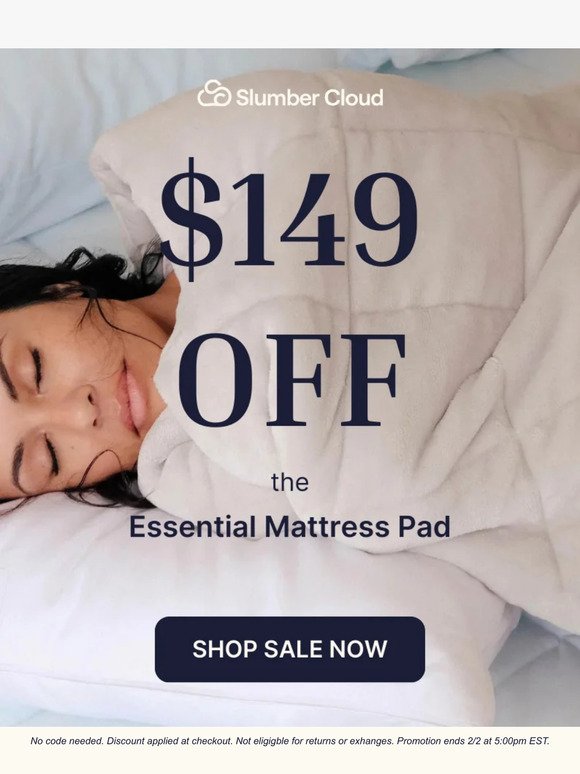 🎉 $50 Essential Mattress Pads 🎉