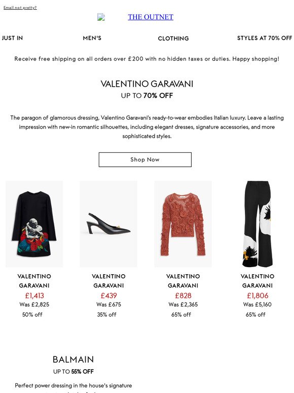 Discover gorgeous Valentino Garavani at up to 70% off