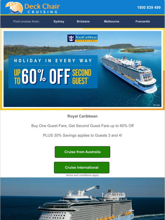 Deck Chair Cruising: Royal Caribbean BOGO 60% OFF! | Milled