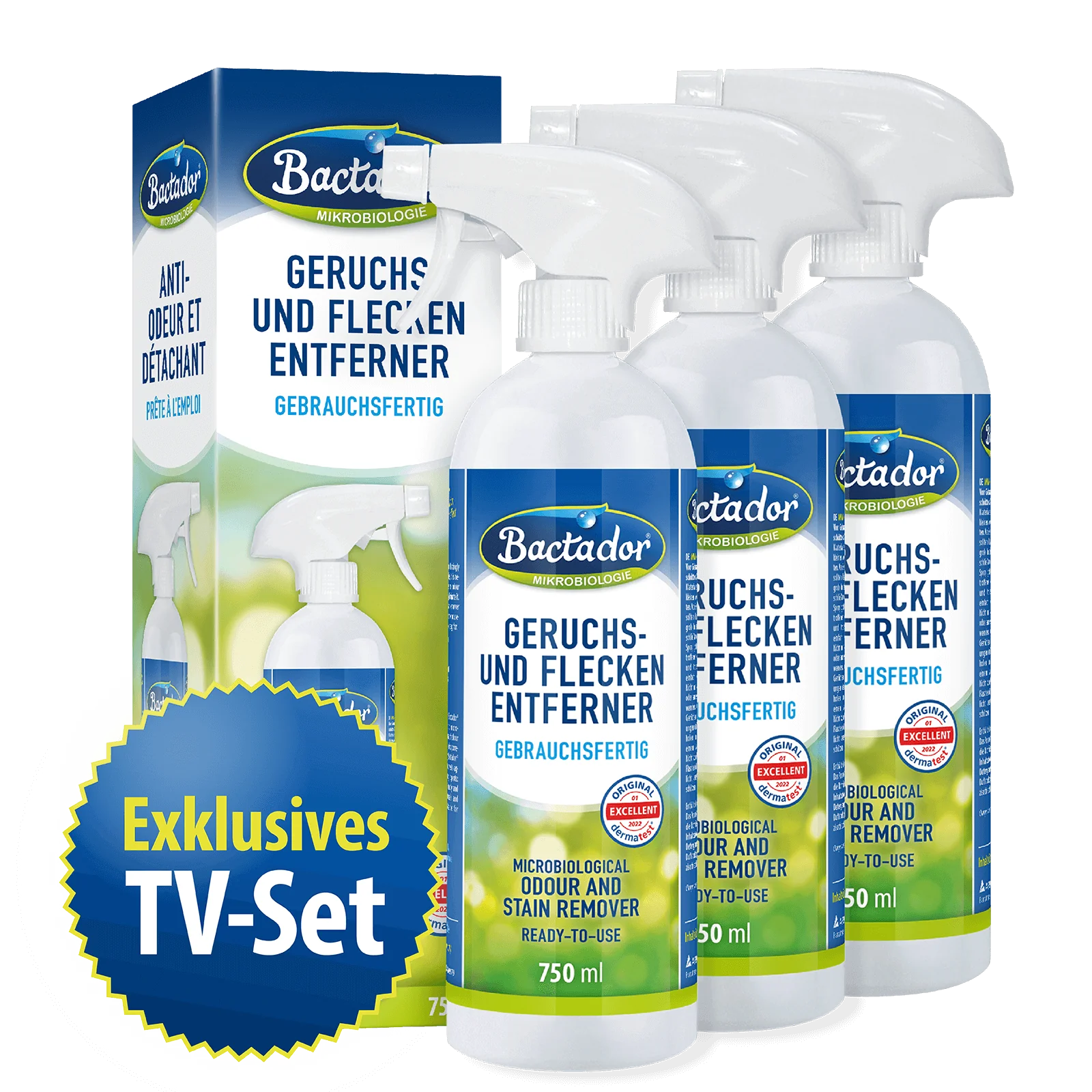 Image of Exklusives TV-Set: Geruchs- und Fleckenentferner Spray 3er Pack