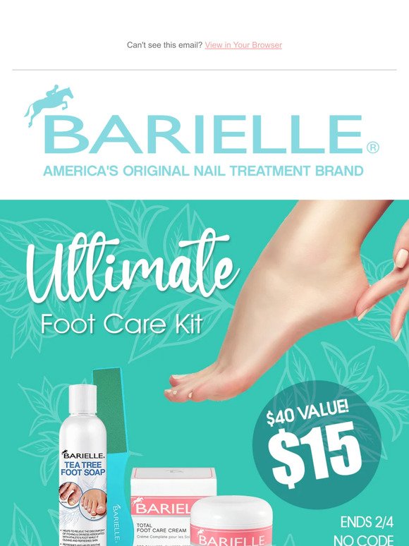 Barielle's Ultimate Foot Care Kit! Just $15! Includes Total Foot Care Cream!