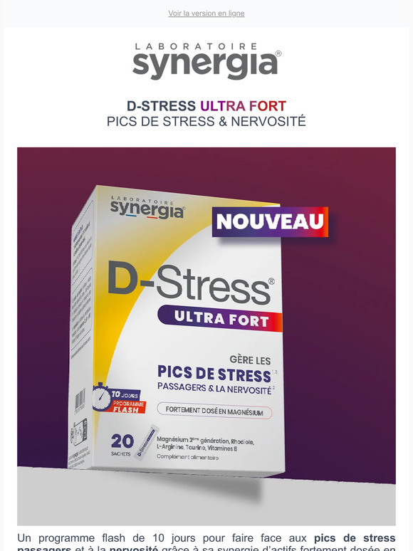 Pics de stress ? Découvrez D-Stress ULTRA FORT, notre dernière nouveauté !