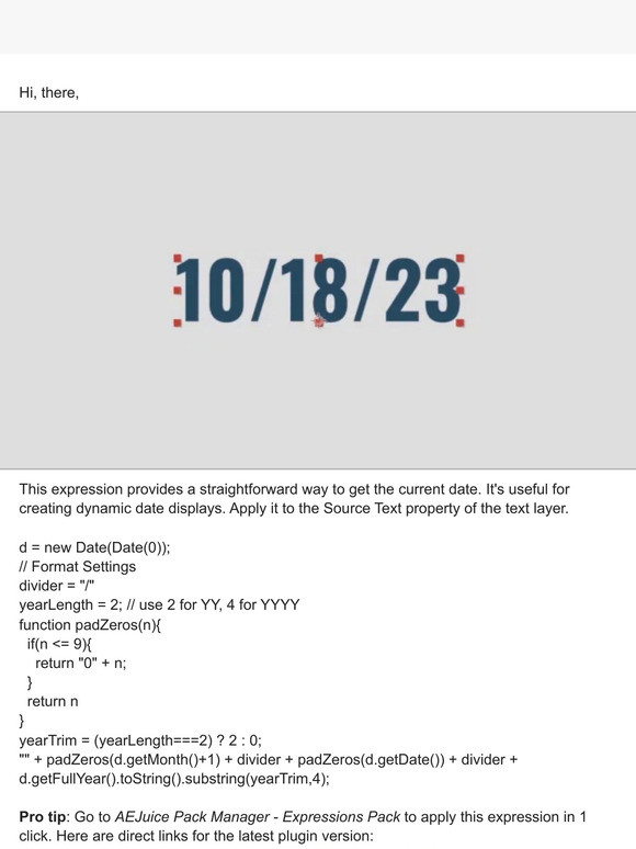 Get Current Date expression
