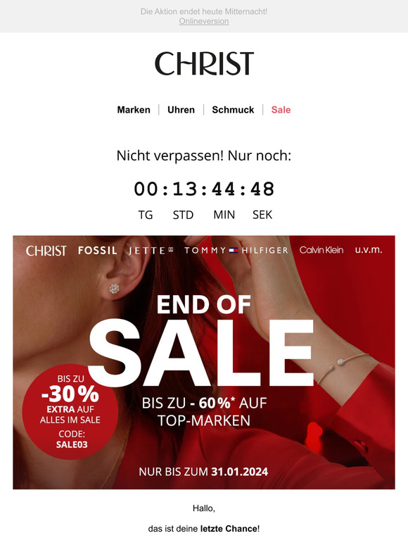 📢‼ Letzte Stunden: Bis zu 30 % EXTRA im SALE