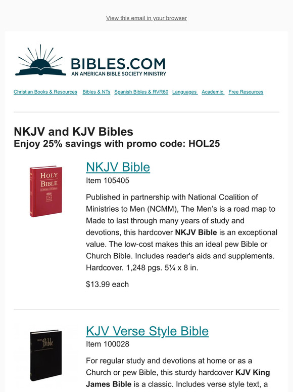 Bibles Com Nkjv And Kjv Bibles With An Additional Savings Milled