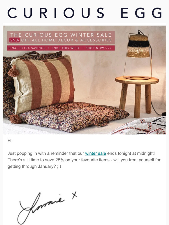 Last few hours of The Winter Sale - Save 25%!