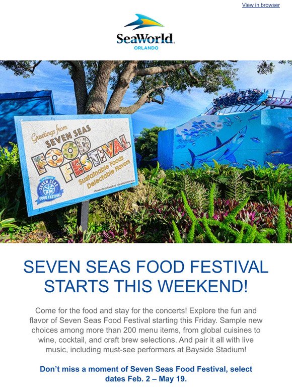 Seven Seas Food Festival Starts this Friday!
