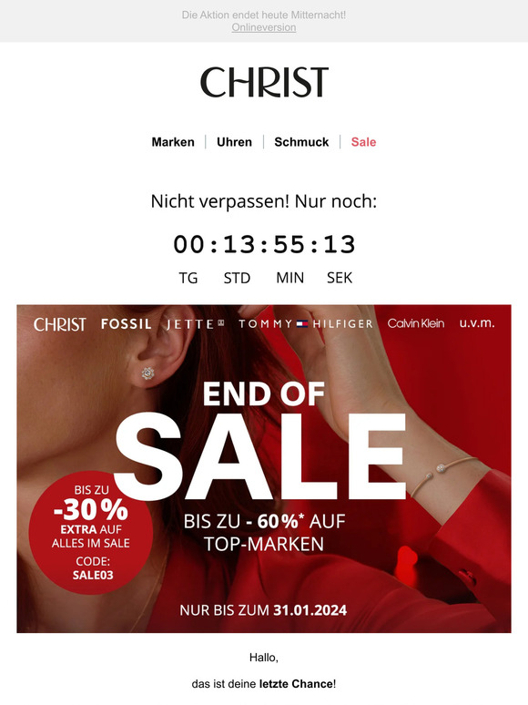 📢‼ Letzte Stunden: Bis zu 30 % EXTRA im SALE