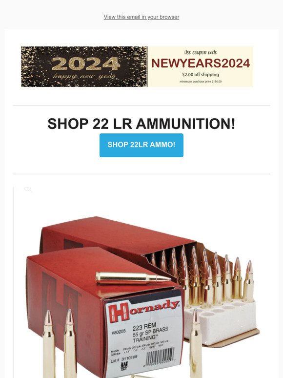 Shop in stock Hornady 80255 223 Rem Rifle Ammo 55gr!