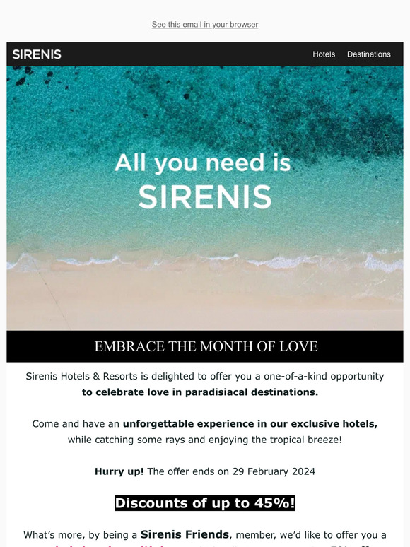 All you need is love💙, all you need is Sirenis 🌴