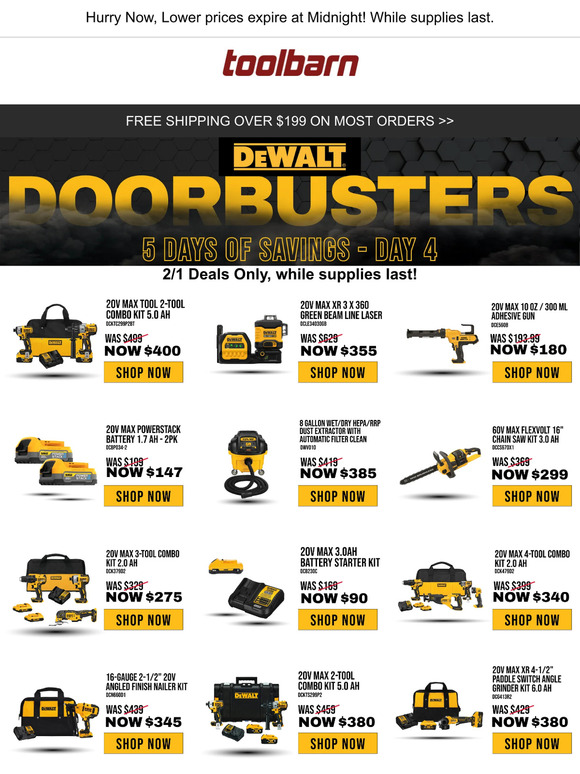 🚨🚨🚨Thursday Dewalt Doorbusters you NEED to see!