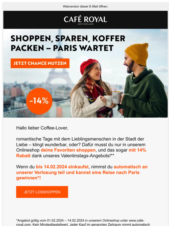 Unser Valentinstagsgeschenk: gewinne eine Reise nach Paris!