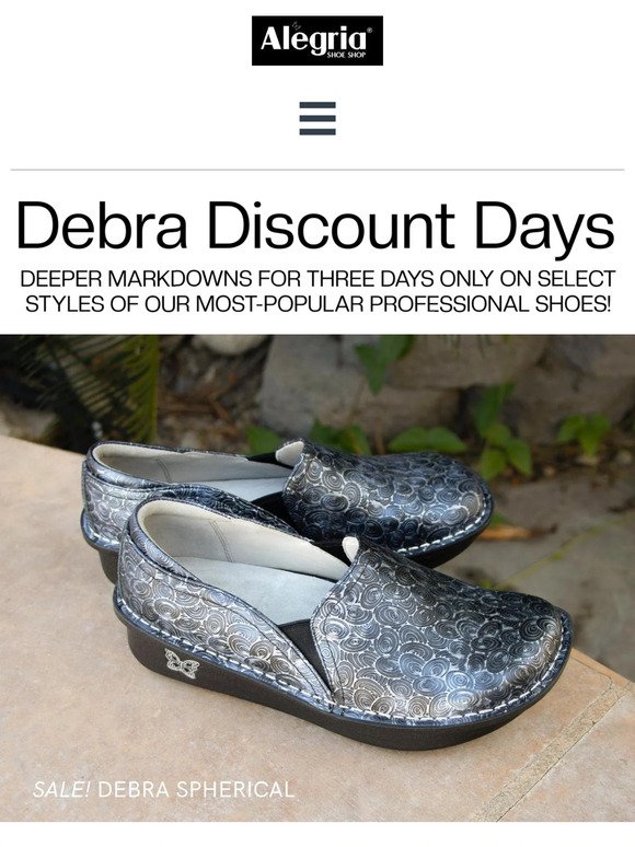 Debra Discount Days Are Back with D-E-E-E-P Markdowns