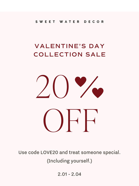 Spread love with 20% OFF 💘