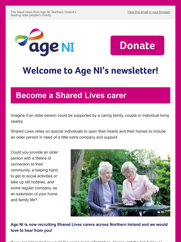 Welcome to Age NI's February newsletter