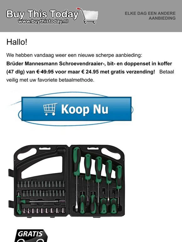 Nieuwsbrief van Buythistoday