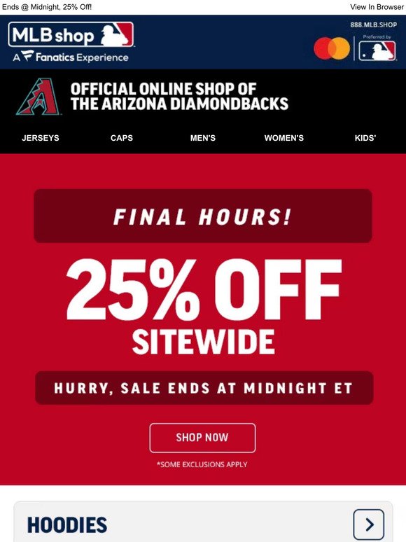 Hours Remaining... 25% Off Sitewide!