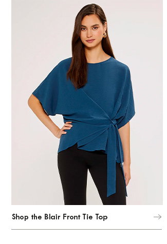 Shop Blair Front Tie Top | Blue Wing Teal