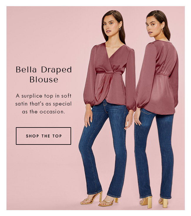 Shop Bella Draped Blouse | Maroon