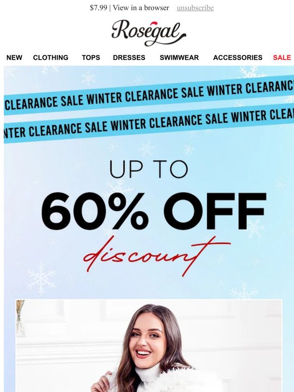 UP TO 60% OFF | WINTER CLEARANCE