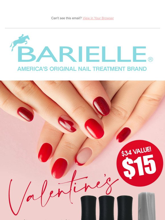 Barielle's Valentine's Special is here! Get your nails ready with some festive colors! ❤️