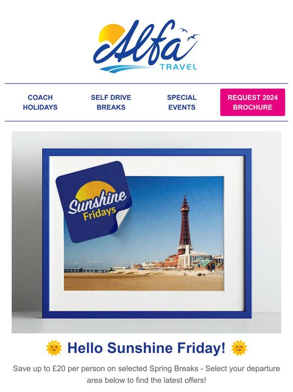 Sunshine Friday - Save up to £20pp on Spring Breaks! 🌞🌻🚌