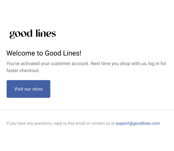 Customer account confirmation