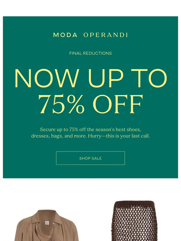 Moda Operandi Email Newsletters Shop Sales, Discounts, and Coupon Codes