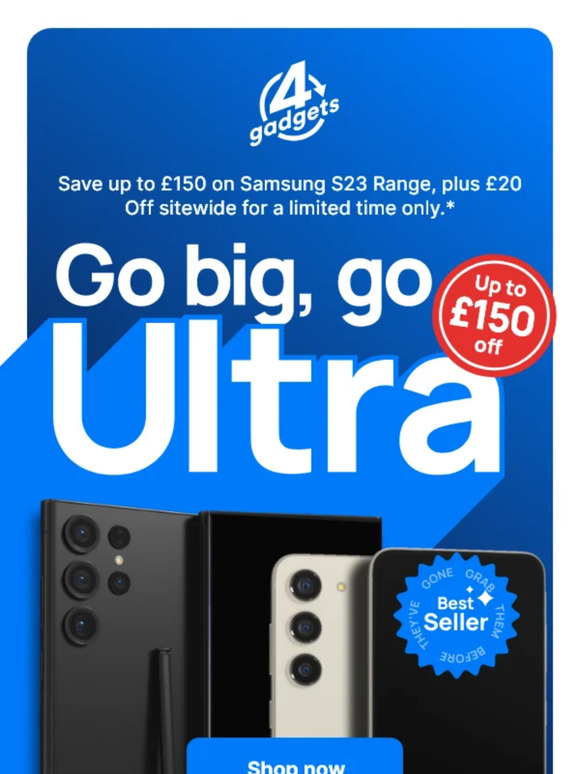 Huge Samsung Savings 💙 + £20 Off sitewide + Free Gift Wrap for limited time only
