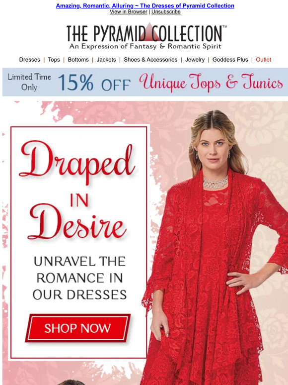 Pyramid Collection Unravel the Romance in YOU Dresses by Pyramid