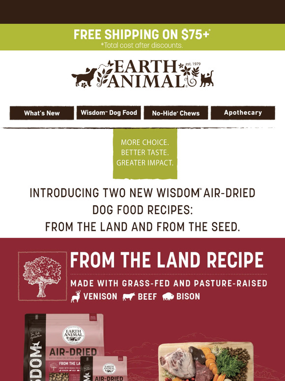 Earth Animal First Look Two New Wisdom Recipes Milled