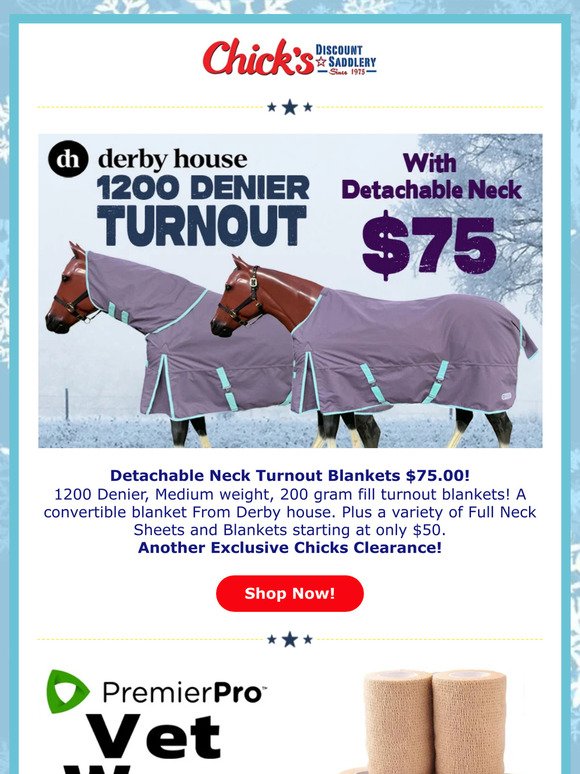 Detach-A-Neck Turnout Blanket $75 🐎 ❄️