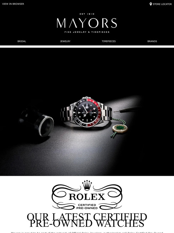 Mayors pre best sale owned rolex