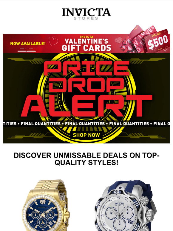 Invicta: ⚠️Urgent💥📢PRICE DROP ALERT🚨FINAL STOCK🚨 | Milled