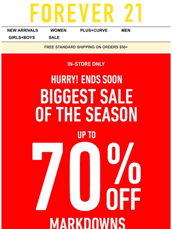 Up to 70% Off Markdowns!