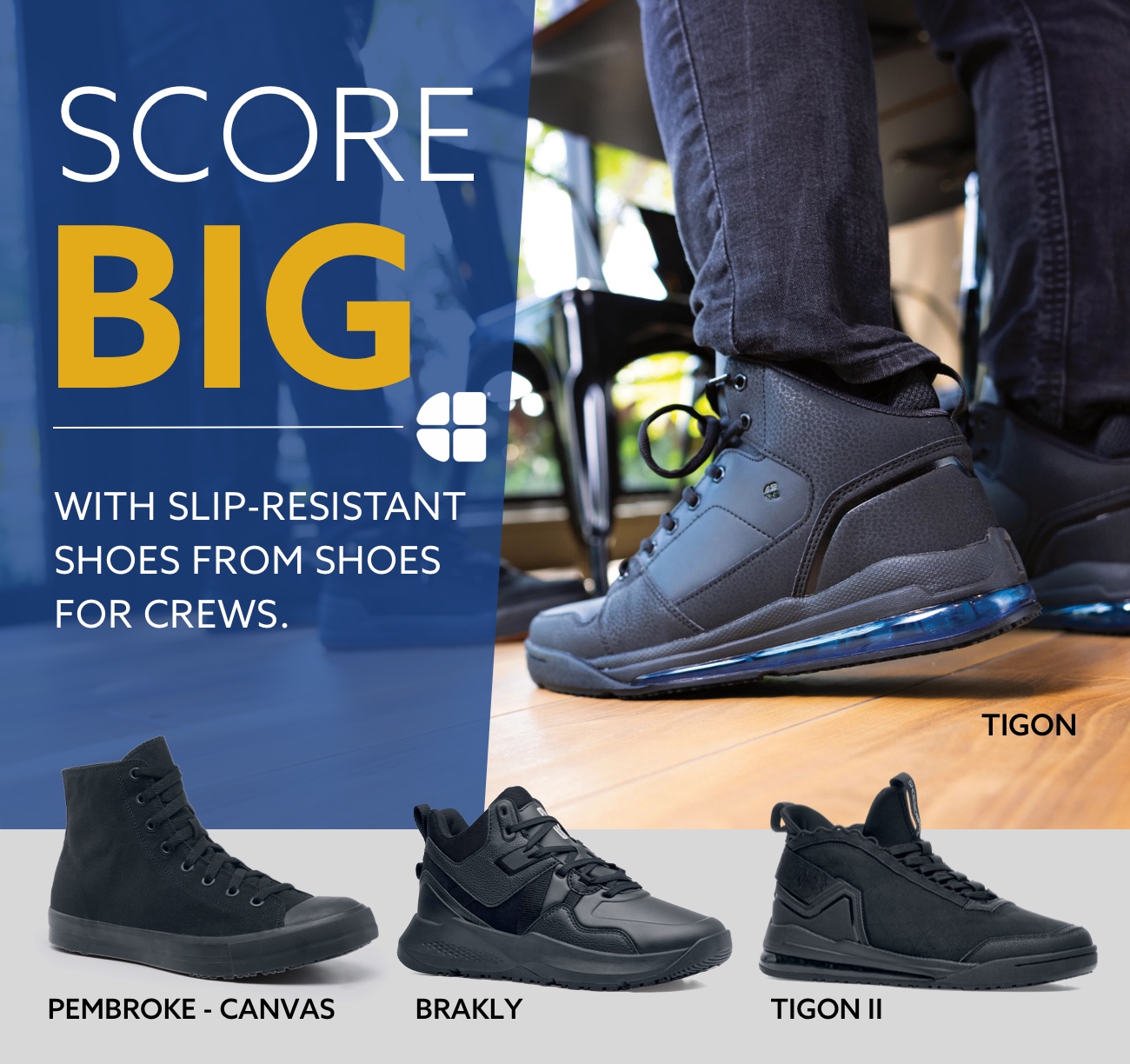 Shoes for Crews Athletic Slip Resistance for Workplace Offense and