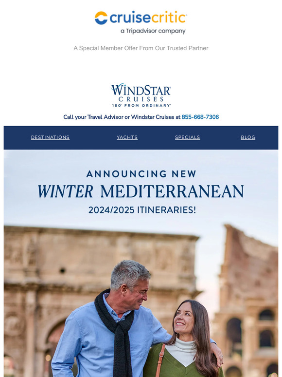 Cruise Critic: Unveiling Windstar’s New 2024/2025 Winter Mediterranean 