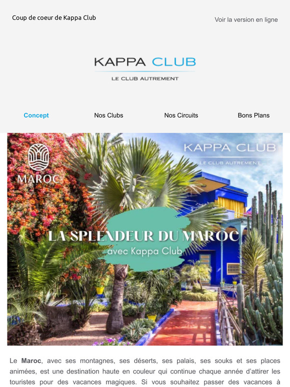 Destination le Maroc avec Kappa Club